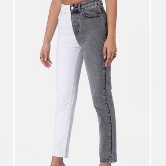 Adika Color Block High Rise Jean - Picture 2 of 6